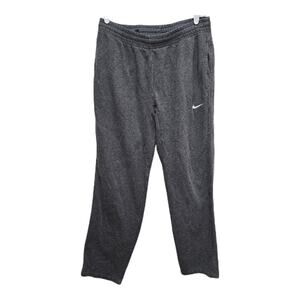 Nike Gray Fleece Sweatpants Straight Leg Womens Medium